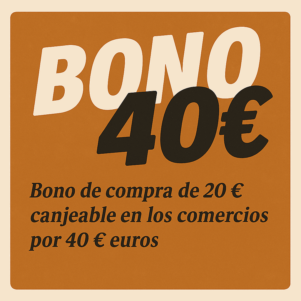 Bono de compra de 20€ canviable als comerços de L'Alcudia de Crespins