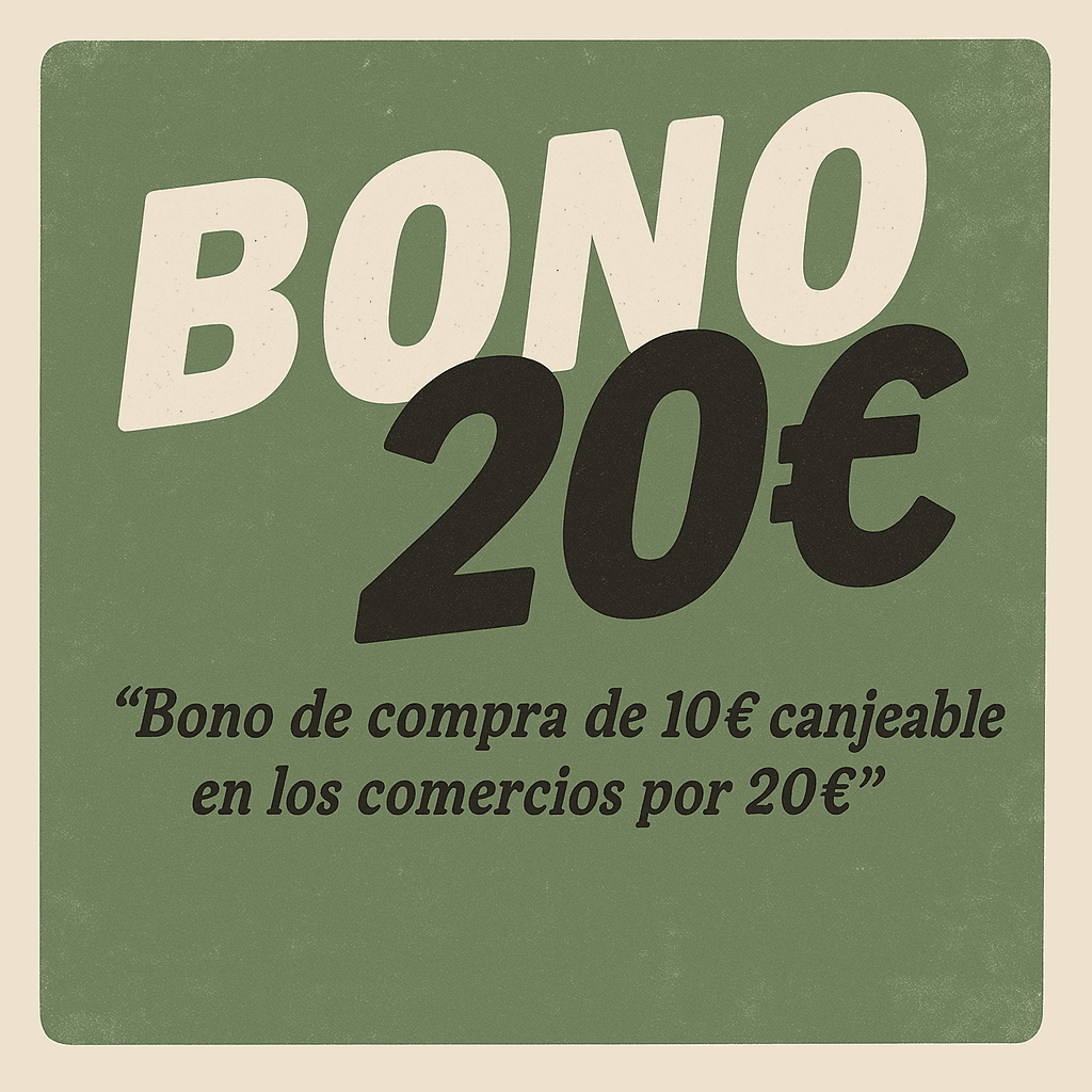 Bono de compra de 10€ canviable als comerços de L'Alcudia de Crespins