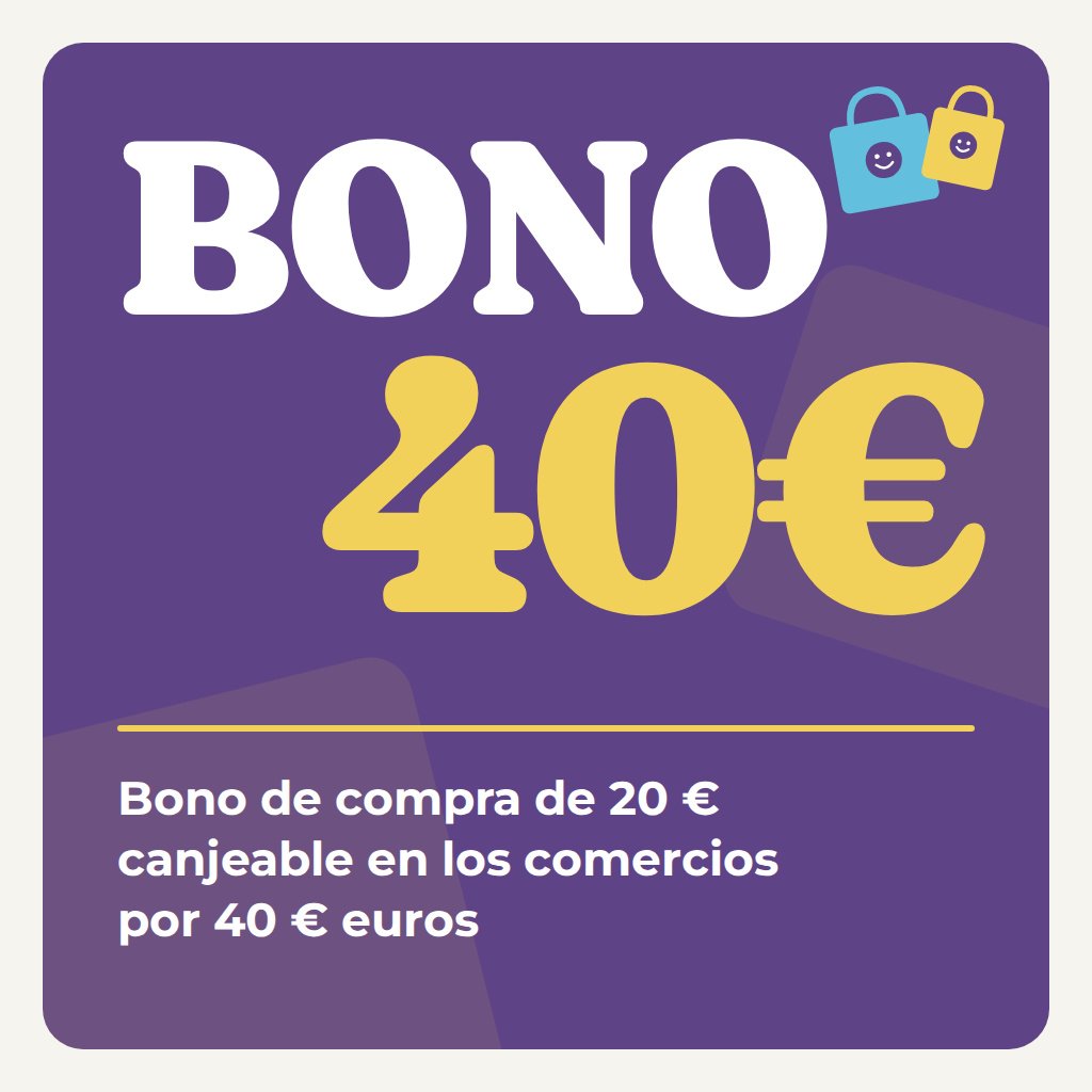 Bono de compra de 20€ canviable als comerços de L'Alcudia de Crespins